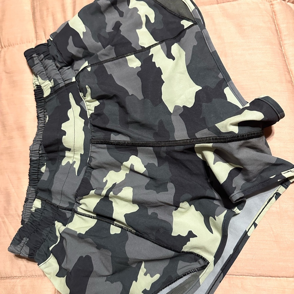 lululemon athletica Camo Athletic Shorts - Black and Gray